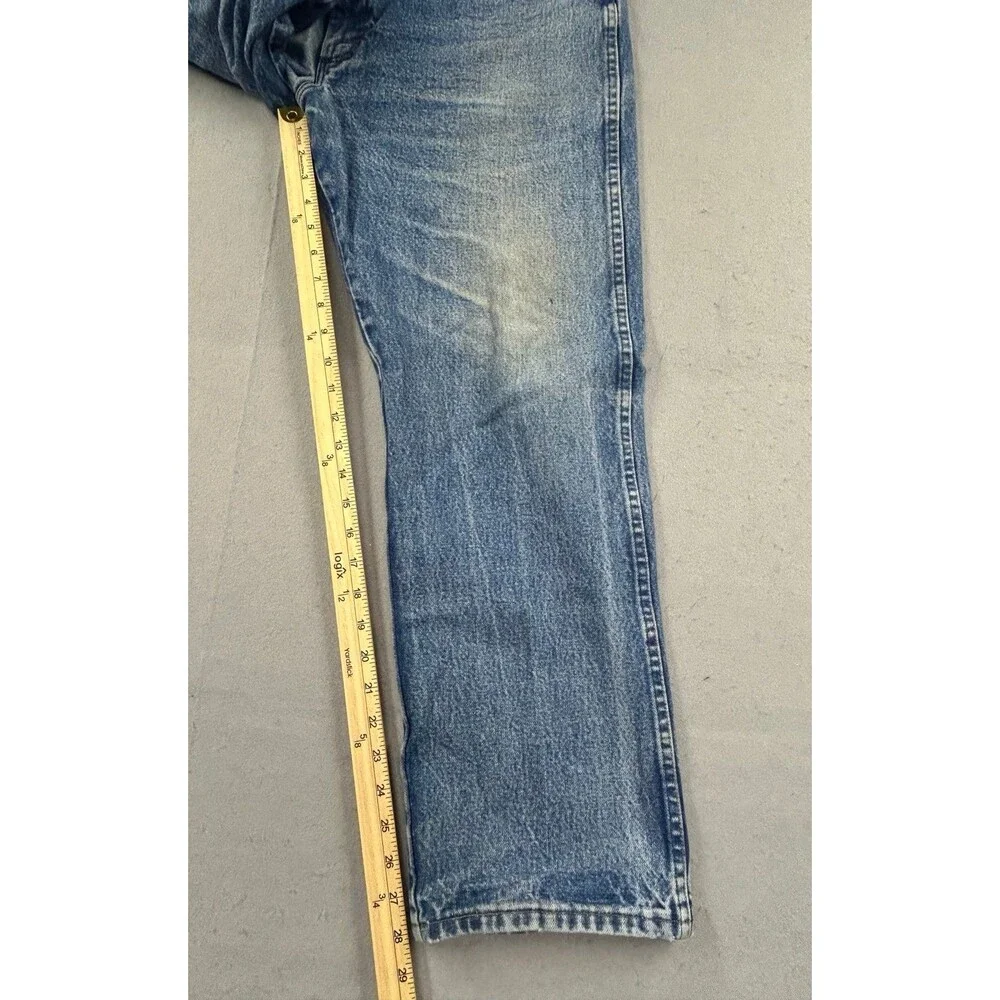 Wrangler 47MWZ Jeans Mens Blue Regular Fit Cowboy Cut Straight Leg 38x30